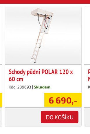 Schody půdní POLAR 120 x 60 cm