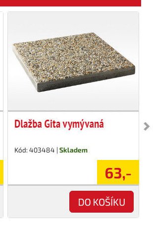 Dlažba Gita vymývaná