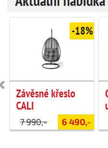 Závěsné křeslo CALI