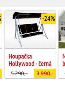 Houpačka Hollywood - černá