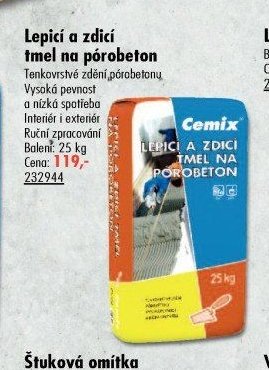 Lepicí a zdicí tmel na pórobeton