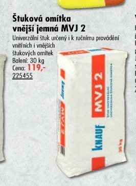 Štuková omítka vnější jemná MVJ 2