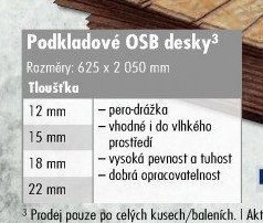 Podkladové OSB desky