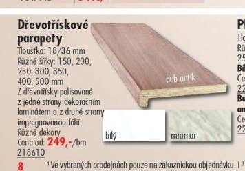 Dřevotřískové parapety