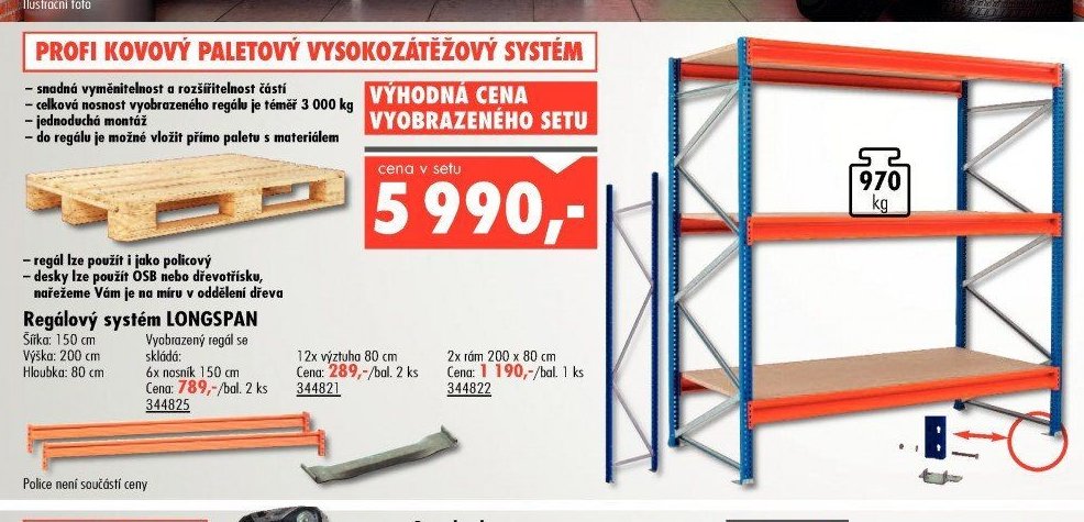 Regálový systém LONGSPAN