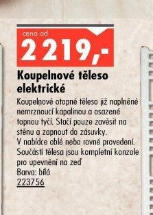 Koupelové těleso elektrické