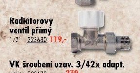 Radiátorový ventil přímý