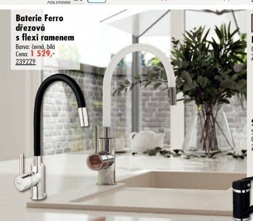 Baterie Ferro dřezová s flexi ramenem