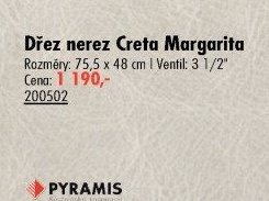 Dřez nerez Creta Margarita