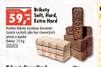 Brikety Soft, Hard, Extra Hard
