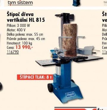 Štípač dřeva vertikální HL 815