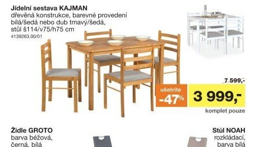 Jídelní sestava KAJMAN