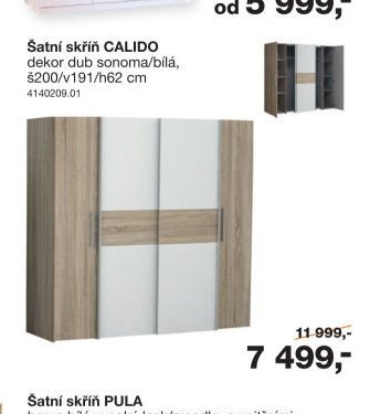 Šatní skříň CALIDO