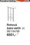Rohová šatní skříň .05