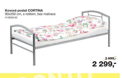 Kovová postel CORTINA