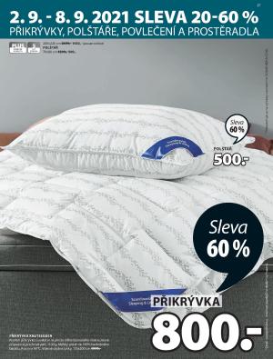 akční leták Jysk 2.9.2021-15.9.2021