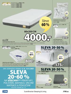 akční leták Jysk 2.9.2021-15.9.2021