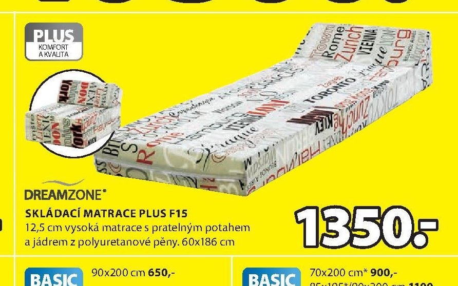 Skládací matrace PLUS F15