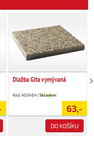 Dlažba Gita vymývaná