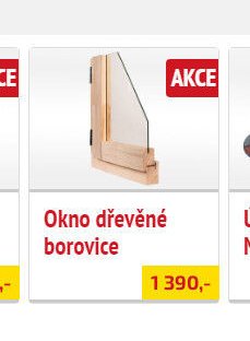 Okno dřevěné borovice