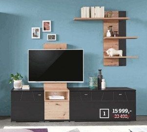 Obývací stěna Laval dub artisan/černá