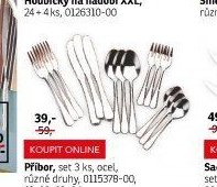 Příbor, set 3 ks, ocel, různé druhy, 0115378-00, 01, 02, 03, 04