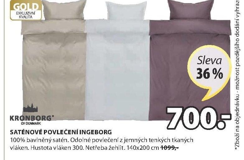 Saténové povlečení INGEBORG