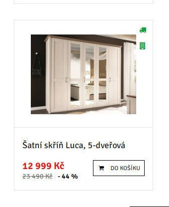 Šatní skříň Luca, 5-dveřová