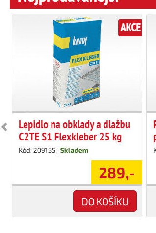 Lepidlo na obklady a dlažbu C2TE S1 Flexkleber 25 kg