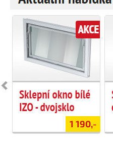 Sklepní okno bílé IZO - dvojsklo