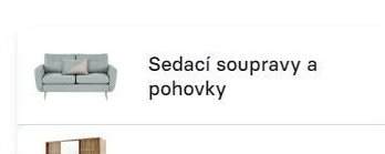Sedací soupravy a pohovky