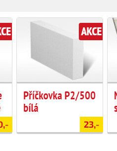 Příčkovka P2/500 bílá