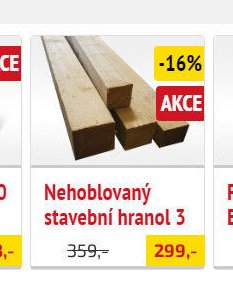 Nehoblovaný stavební hranol 3