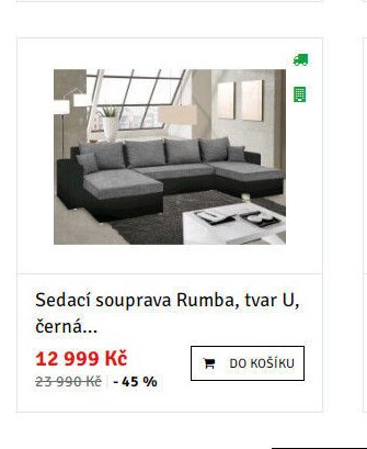 Sedací souprava Rumba, tvar U, černá...