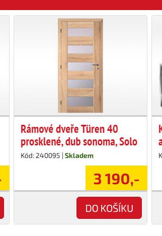 Rámové dveře Türen 40 prosklené, dub sonoma, Solo