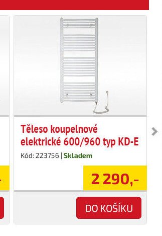 Těleso koupelnové elektrické 600/960 typ KD-E