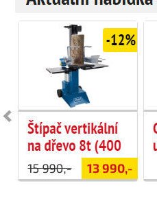 Štípač vertikální na dřevo 8t (400