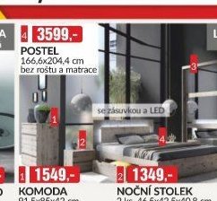 POSTEL 166,6x204,4 cm bez roštu a matrace