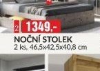 NOČNÍ STOLEK 2 ks, 46,5x42,5x40,8 cm