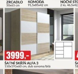 ŠATNÍ SKŘÍŇ ALFA 3 150x195x60 cm