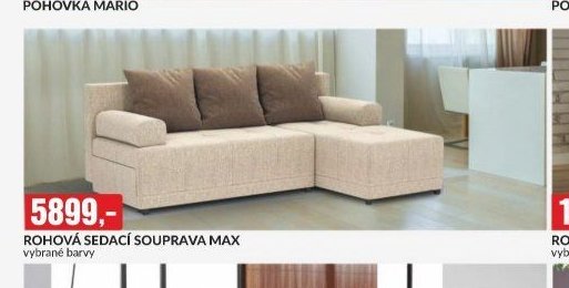 ROHOVÁ SEDACÍ SOUPRAVA MAX