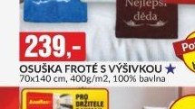 OSUŠKA FROTÉ S VÝŠIVKOU