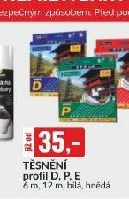 TĚSNĚNÍ profil D, P, E 6 m, 12 m, bílá, hnědá