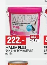 MALBA PLUS 14+1 kg, bílý malířský nátěr