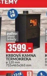 KRBOVÁ KAMNA TERMOKREKA 120 mm 755x465x365 mm