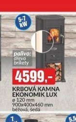 KRBOVÁ KAMNA EKONOMIK LUX 120 mm 900x400x460 mm béžová, šedá