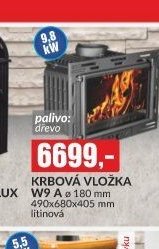 KRBOVÁ VLOŽKA W9 180 mm 490x680x405 mm litinová