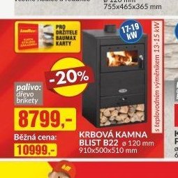KRBOVÁ KAMNA BLIST B22 120 mm 910x500x510 mm