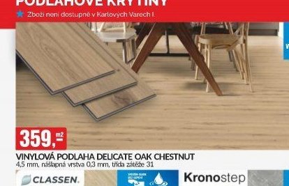 VINYLOVÁ PODLAHA DELICATE OAK CHESTNUT