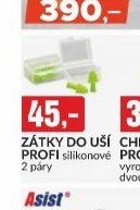 ZÁTKY DO UŠÍ PROFI silikonové 2 páry